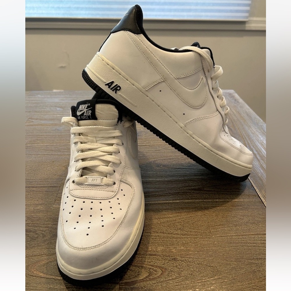 Nike Air Force 1 Men's White and Black Sneakers